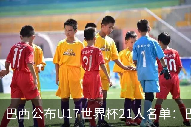 巴西公布U17世界杯21人名单：巴拉纳竞技、弗拉门戈各3人入选